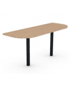 Terminale per tavolo riunione profondità cm 165, piano in melaminico spessore mm 25 e struttura metallica - cm 165x60x74h