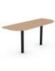 Terminale per tavolo riunione profondità cm 165, piano in melaminico spessore mm 25 e struttura metallica - cm 165x60x74h
