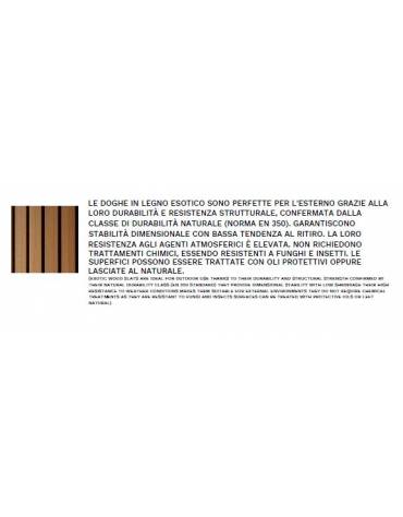 Panchina con schienale a 2 sostegni laterali in ghisa e doghe in legno esotico cm 204x51x72h