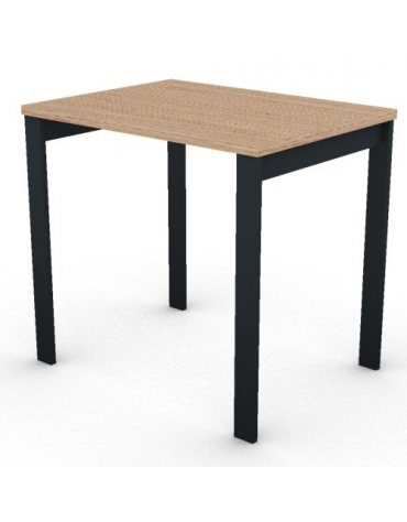 Scrivania operativa piano melaminico spessore mm 25 e struttura metallica gambe a ponte - Colori a scelta - cm 80x60x74h