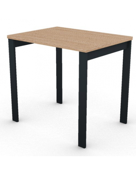 Scrivania operativa piano melaminico spessore mm 25 e struttura metallica gambe a ponte - Colori a scelta - cm 80x60x74h