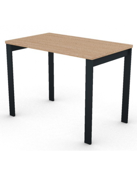 Scrivania operativa piano melaminico spessore mm 25 e struttura metallica gambe a ponte - Colori a scelta - cm 100x60x74h