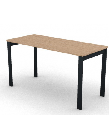 Scrivania operativa piano melaminico spessore mm 25 e struttura metallica gambe a ponte - Colori a scelta - cm 140x60x74h