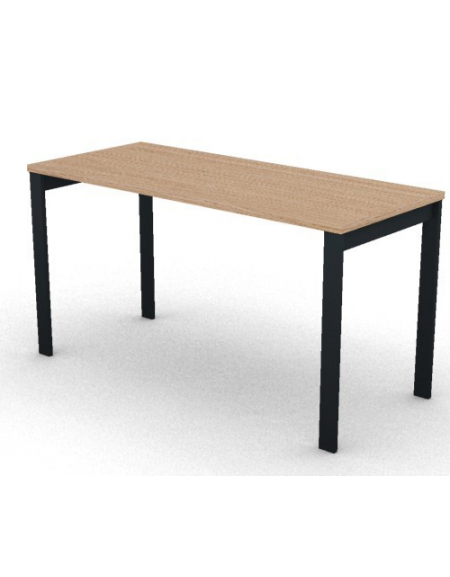 Scrivania operativa piano melaminico spessore mm 25 e struttura metallica gambe a ponte - Colori a scelta - cm 140x60x74h