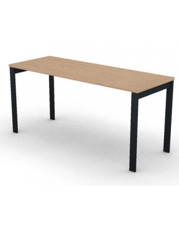 Scrivania operativa piano melaminico spessore mm 25 e struttura metallica gambe a ponte - Colori a scelta - cm 160x60x74h