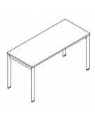 Scrivania operativa piano melaminico spessore mm 25 e struttura metallica gambe a ponte - Colori a scelta - cm 180x60x74h