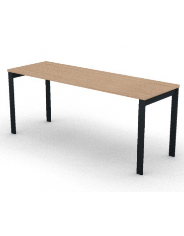 Scrivania operativa piano melaminico spessore mm 25 e struttura metallica gambe a ponte - Colori a scelta - cm 180x60x74h