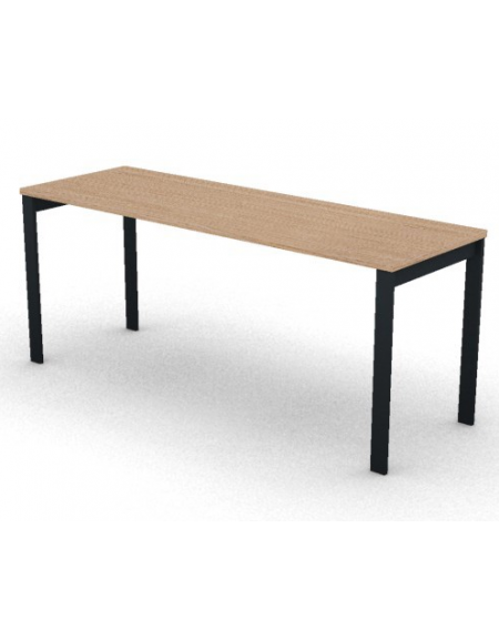 Scrivania operativa piano melaminico spessore mm 25 e struttura metallica gambe a ponte - Colori a scelta - cm 180x60x74h