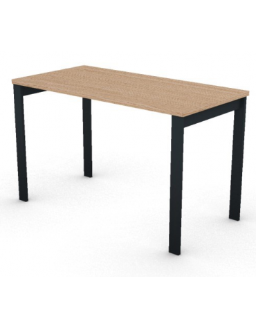 Scrivania operativa piano melaminico spessore mm 30 e struttura metallica gambe a ponte - Colori a scelta - cm 120x60x74,5h
