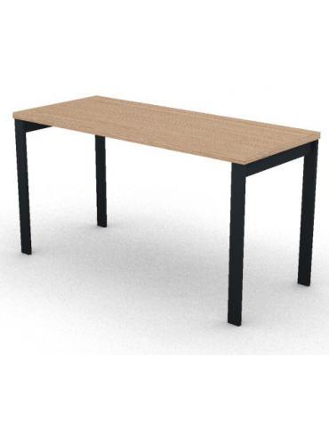 Scrivania operativa piano melaminico spessore mm 30 e struttura metallica gambe a ponte - Colori a scelta - cm 140x60x74,5h