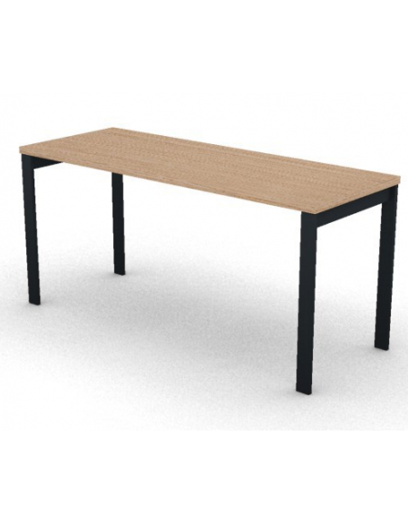 Scrivania operativa piano melaminico spessore mm 30 e struttura metallica gambe a ponte - Colori a scelta - cm 160x60x74,5h