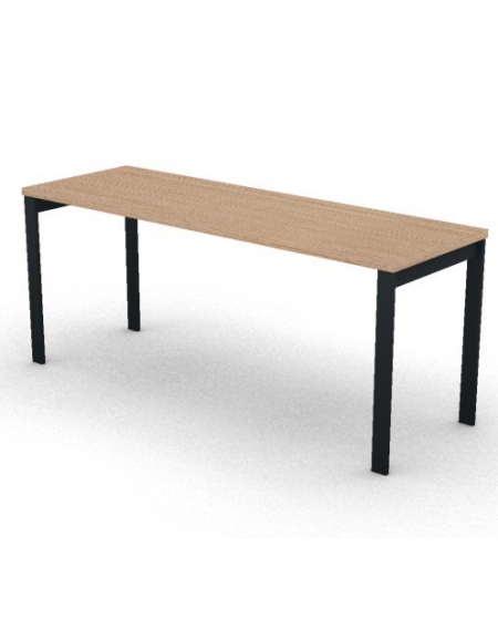Scrivania operativa piano melaminico spessore mm 30 e struttura metallica gambe a ponte - Colori a scelta - cm 180x60x74,5h