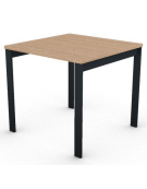 Scrivania operativa piano melaminico spessore mm 25 e struttura metallica gambe a ponte - Colori a scelta - cm 80x80x74h