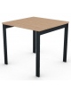 Scrivania operativa piano melaminico spessore mm 25 e struttura metallica gambe a ponte - Colori a scelta - cm 80x80x74h