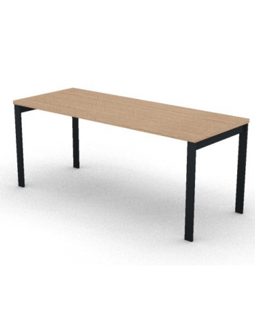 Scrivania operativa piano melaminico spessore mm 30 e struttura metallica gambe a ponte - Colori a scelta - cm 160x70x74,5h
