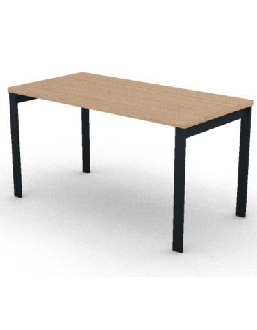 Scrivania operativa piano melaminico spessore mm 30 e struttura metallica gambe a ponte - Colori a scelta - cm 140x70x74,5h