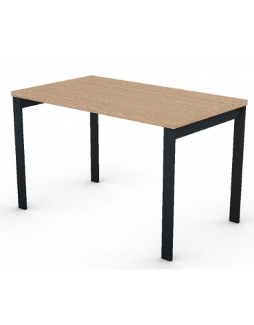 Scrivania operativa piano melaminico spessore mm 30 e struttura metallica gambe a ponte - Colori a scelta - cm 120x70x74,5h