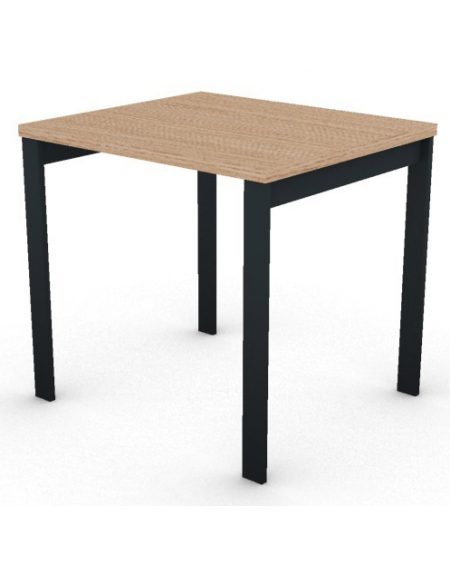 Scrivania operativa piano melaminico spessore mm 30 e struttura metallica gambe a ponte - Colori a scelta - cm 80x70x74,5h