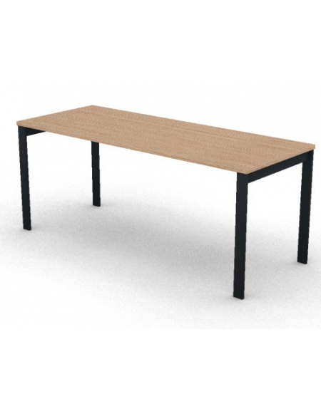 Scrivania operativa piano melaminico spessore mm 25 e struttura metallica gambe a ponte - Colori a scelta - cm 180x70x74h