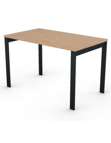 Scrivania operativa piano melaminico spessore mm 25 e struttura metallica gambe a ponte - Colori a scelta - cm 120x70x74h