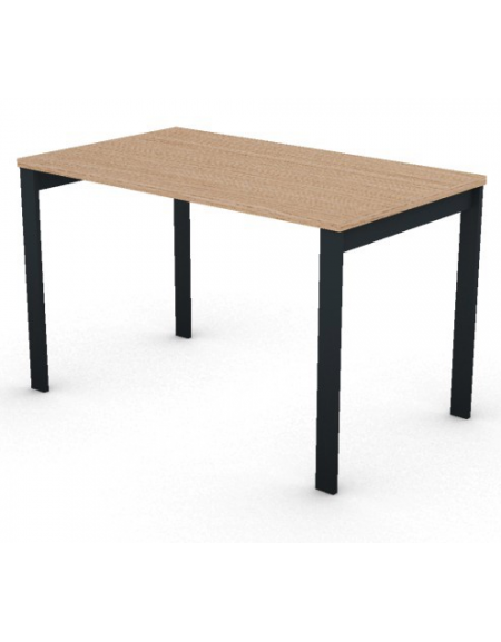 Scrivania operativa piano melaminico spessore mm 25 e struttura metallica gambe a ponte - Colori a scelta - cm 120x70x74h