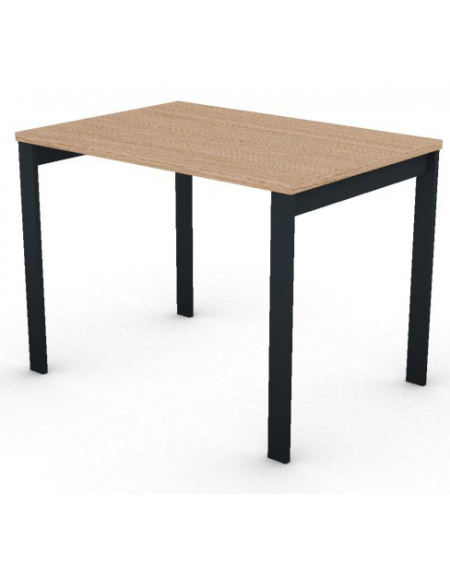 Scrivania operativa piano melaminico spessore mm 25 e struttura metallica gambe a ponte - Colori a scelta - cm 100x70x74h