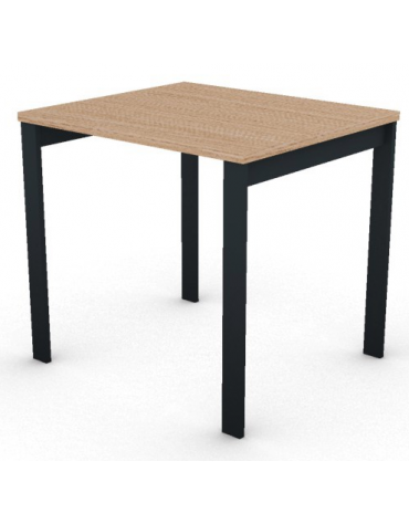 Scrivania operativa piano melaminico spessore mm 25 e struttura metallica gambe a ponte - Colori a scelta - cm 80x70x74h