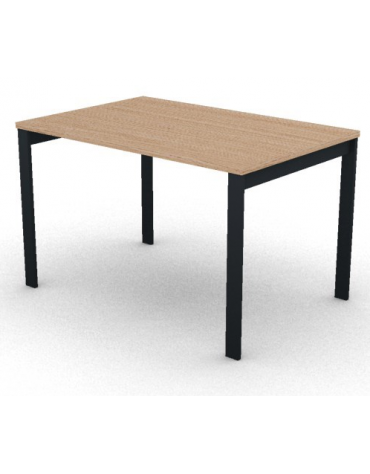 Scrivania operativa piano melaminico spessore mm 25 e struttura metallica gambe a ponte - Colori a scelta - cm 120x80x74h