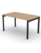Scrivania operativa piano melaminico spessore mm 25 e struttura metallica gambe a ponte - Colori a scelta - cm 140x80x74h
