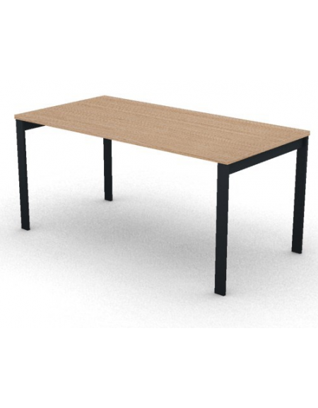 Scrivania operativa piano melaminico spessore mm 25 e struttura metallica gambe a ponte - Colori a scelta - cm 160x80x74h