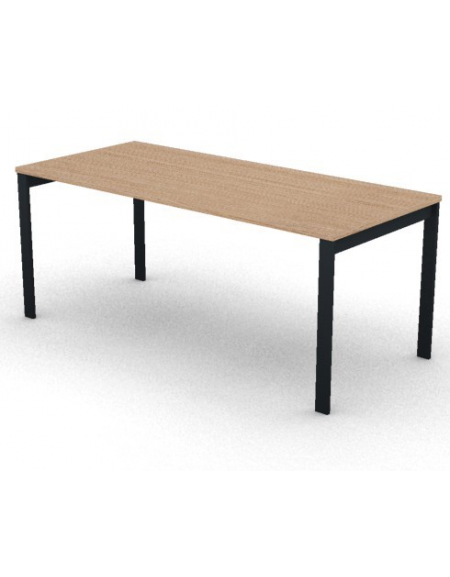 Scrivania operativa piano melaminico spessore mm 25 e struttura metallica gambe a ponte - Colori a scelta - cm 180x80x74h