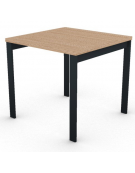 Scrivania operativa piano melaminico spessore mm 30 e struttura metallica gambe a ponte - Colori a scelta - cm 80x80x74,5h
