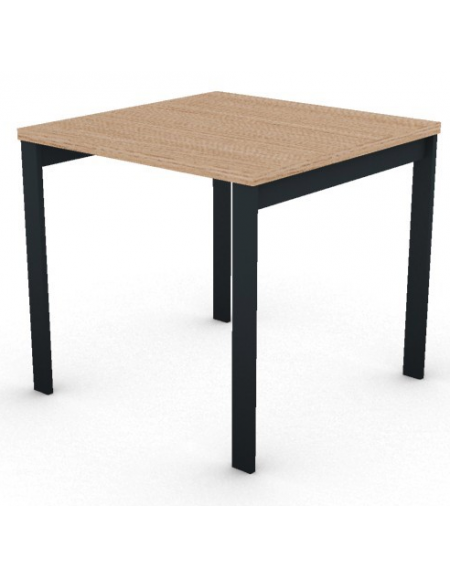 Scrivania operativa piano melaminico spessore mm 30 e struttura metallica gambe a ponte - Colori a scelta - cm 80x80x74,5h