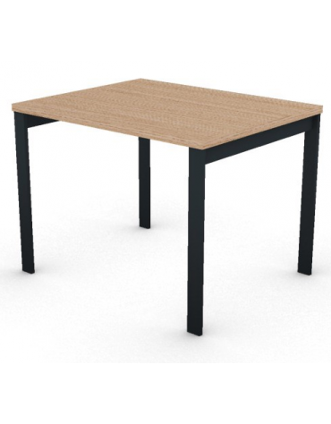 Scrivania operativa piano melaminico spessore mm 30 e struttura metallica gambe a ponte - Colori a scelta - cm 100x80x74,5h