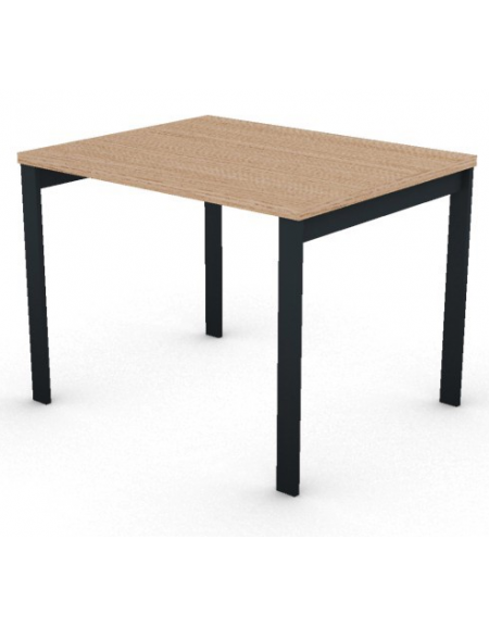 Scrivania operativa piano melaminico spessore mm 30 e struttura metallica gambe a ponte - Colori a scelta - cm 100x80x74,5h