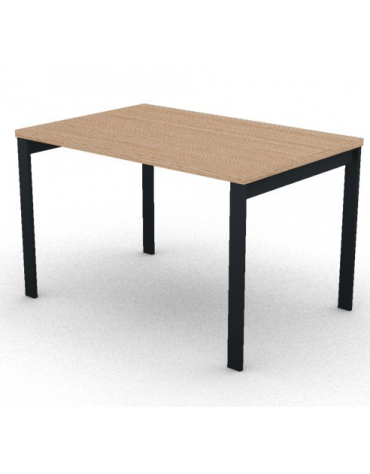 Scrivania operativa piano melaminico spessore mm 30 e struttura metallica gambe a ponte - Colori a scelta - cm 120x80x74,5h