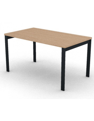 Scrivania operativa piano melaminico spessore mm 30 e struttura metallica gambe a ponte - Colori a scelta - cm 140x80x74,5h
