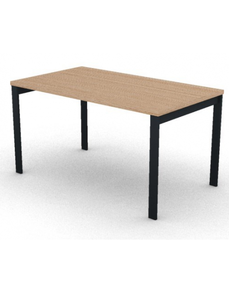 Scrivania operativa piano melaminico spessore mm 30 e struttura metallica gambe a ponte - Colori a scelta - cm 140x80x74,5h