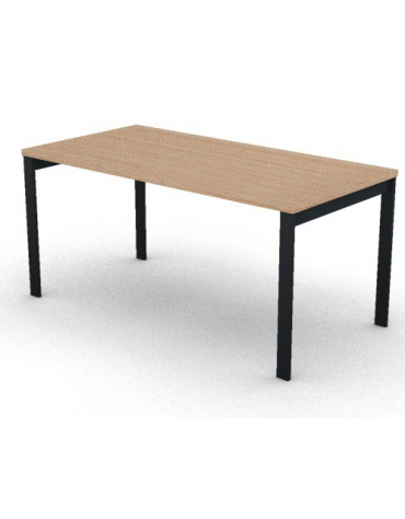 Scrivania operativa piano melaminico spessore mm 30 e struttura metallica gambe a ponte - Colori a scelta - cm 160x80x74,5h
