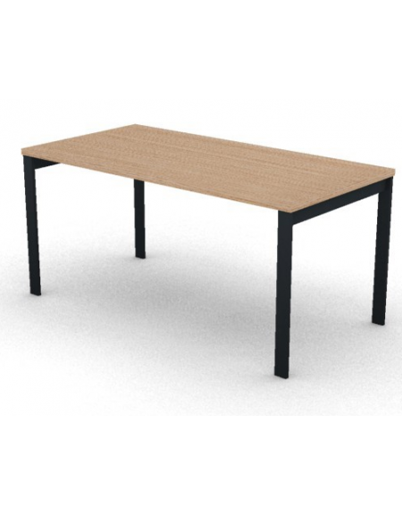 Scrivania operativa piano melaminico spessore mm 30 e struttura metallica gambe a ponte - Colori a scelta - cm 160x80x74,5h