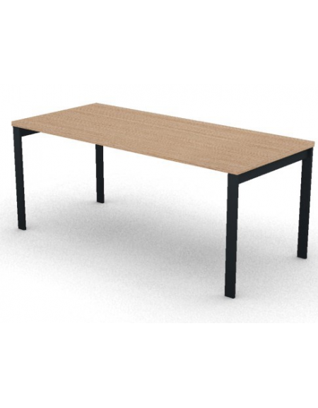 Scrivania operativa piano melaminico spessore mm 30 e struttura metallica gambe a ponte - Colori a scelta - cm 180x80x74,5h