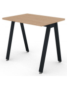 Scrivania operativa piano melaminico spessore mm 25 e struttura metallica gambe inclinate - Colori a scelta - cm 80x60x74h