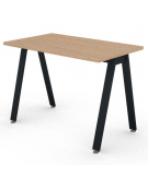 Scrivania operativa piano melaminico spessore mm 25 e struttura metallica gambe inclinate - Colori a scelta - cm 100x60x74h