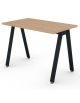Scrivania operativa piano melaminico spessore mm 25 e struttura metallica gambe inclinate - Colori a scelta - cm 100x60x74h