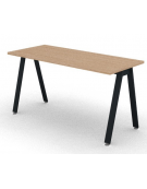 Scrivania operativa piano melaminico spessore mm 25 e struttura metallica gambe inclinate - Colori a scelta - cm 140x60x74h