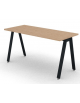 Scrivania operativa piano melaminico spessore mm 25 e struttura metallica gambe inclinate - Colori a scelta - cm 140x60x74h