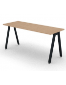Scrivania operativa piano melaminico spessore mm 25 e struttura metallica gambe inclinate - Colori a scelta - cm 160x60x74h