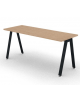 Scrivania operativa piano melaminico spessore mm 25 e struttura metallica gambe inclinate - Colori a scelta - cm 160x60x74h