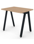 Scrivania operativa piano melaminico spessore mm 30 e struttura metallica gambe inclinate - Colori a scelta - cm 80x60x74,5h