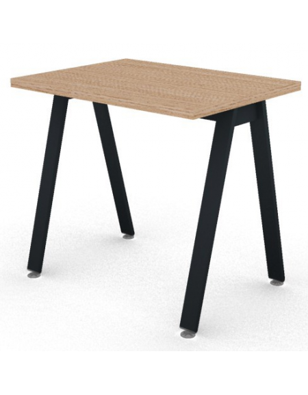 Scrivania operativa piano melaminico spessore mm 30 e struttura metallica gambe inclinate - Colori a scelta - cm 80x60x74,5h